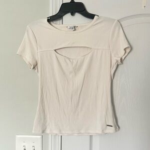 Guess | white short sleeve blouse - L